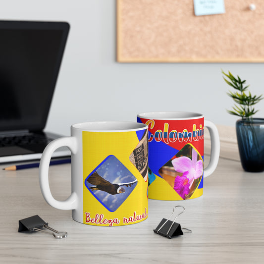 Vibrant Travel Mug, Colorful Gift for Adventure Lovers, Home Decor, Coffee Lovers, Travel Souvenir, Colombia Mug