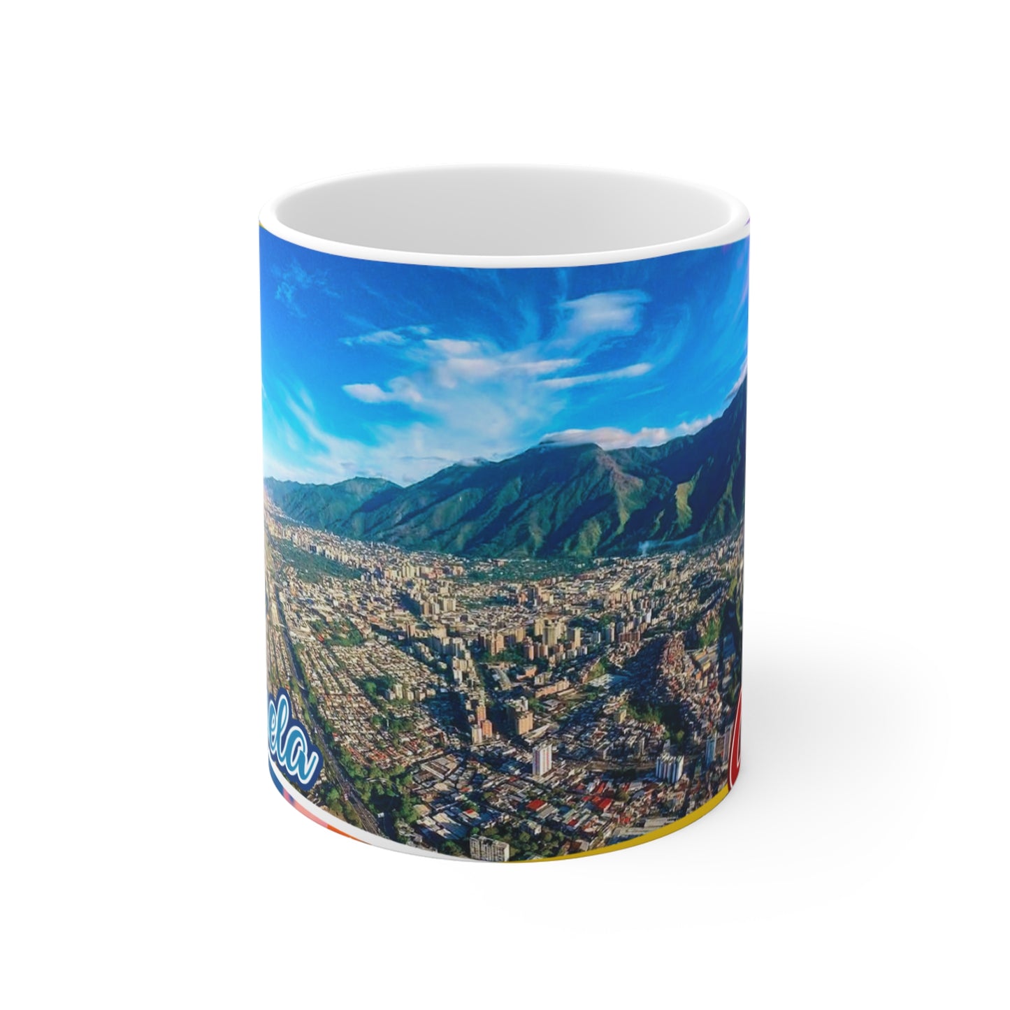 Venezuelan Cityscape 11oz Mug, Coffee Lover Gift, Unique Travel Souvenir, Colorful Home Decor, Personalized Drinkware, Taza Venezuela