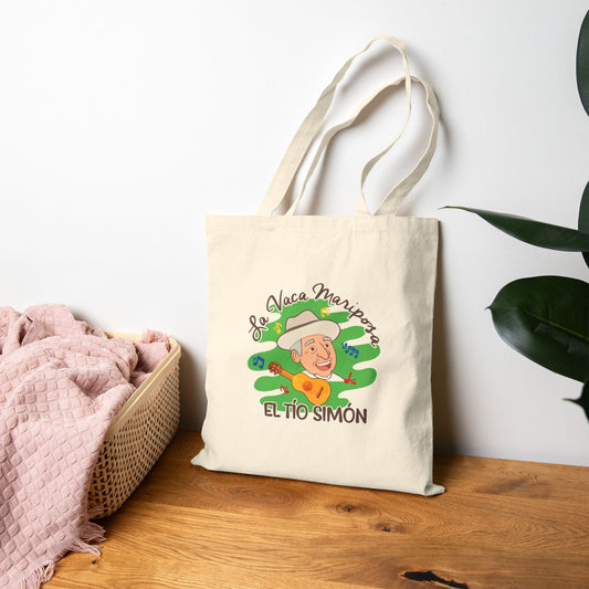 El Tío Simón Cotton Tote Bag - Eco-Friendly, Reusable Shopping Bag, Grocery Tote, Gift for Teachers, Perfect for Festivals