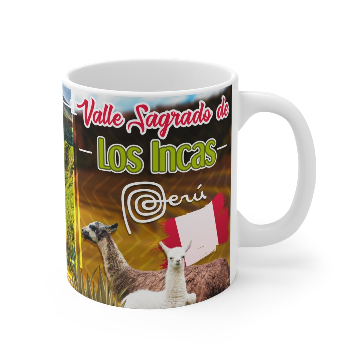 Peruvian Landscape Mug - 11oz Ceramic Coffee Cup, Gift for Travel Lovers, Nature Enthusiasts, Home & Kitchen Decor, Taza Perú