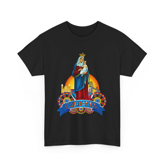 Vintage Religious Tee with Colorful Design, Perfect for Faith, Gifts, Festivals, Unisex Shirt for Every Occasion, Virgen La Chinita, Maracaibo