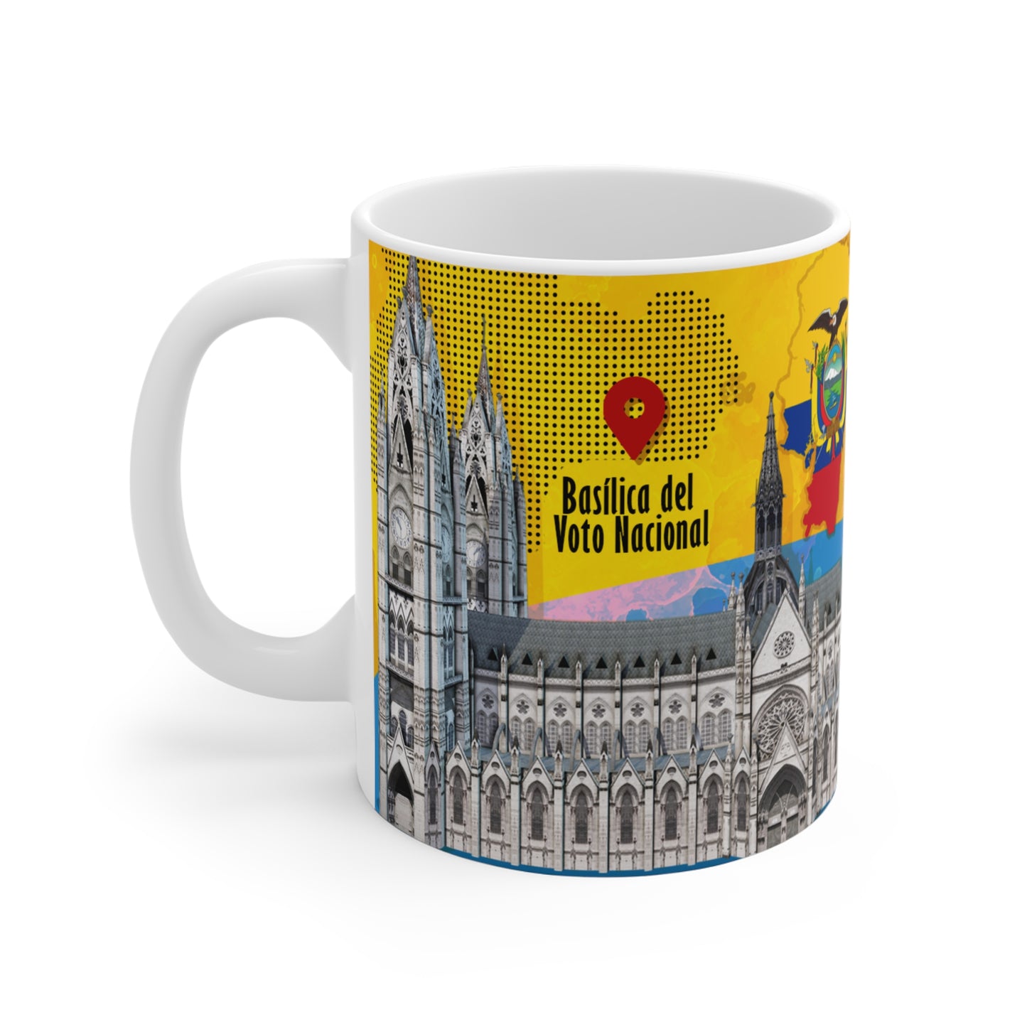 Ecuadorian Cityscape Coffee Mug, Travel Gift, Souvenir Mug, Quito Decor, National Pride, Unique Beverage Cup, Taza Ecuador