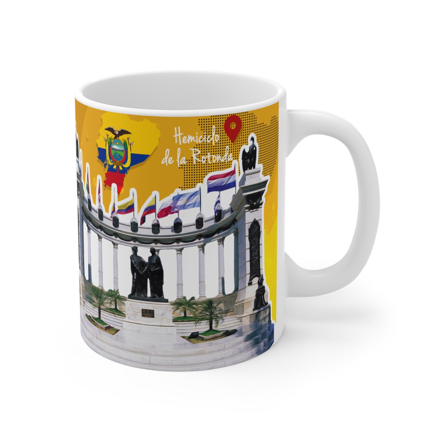Ecuadorian Cityscape Mug, Travel Gift, Coffee Lover's Cup, Souvenir Drinkware, Geographical Artwork, Taza Ecuador
