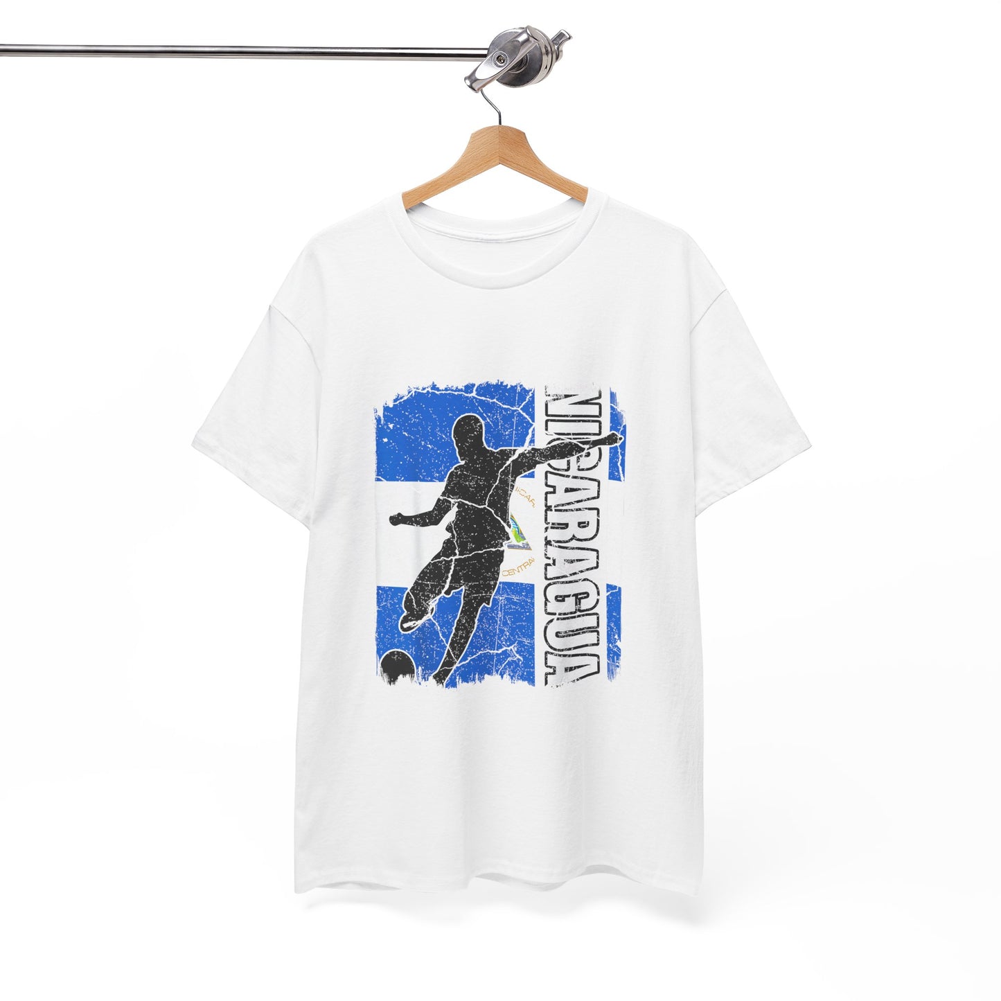 Nicaragua Soccer Unisex Heavy Cotton Tee, Casual T-Shirt, Sportswear, Gift for Soccer Fans, Travel Souvenir