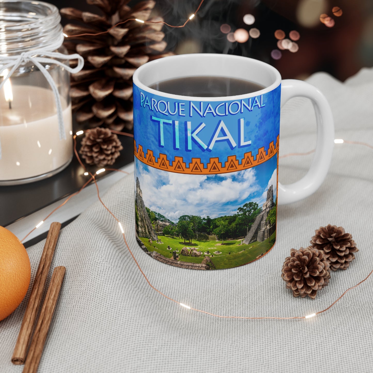 Guatemala Travel Mug, Perfect for Coffee Lovers, Souvenir Gift for Travelers, Explore Ancient Wonders, Unique Printed Ceramic Mug, Taza Guatemala
