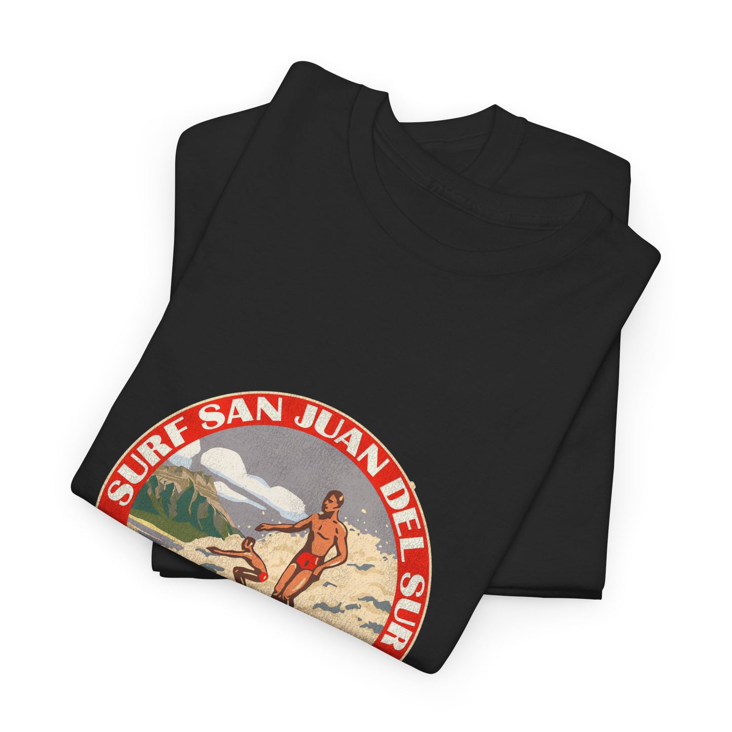 Vintage Nicaragua Surf Tee, Unisex Heavy Cotton T-Shirt, Beach Vibes, Summer Casual Wear, Gift for Surf Lovers, Retro Travel Shirt