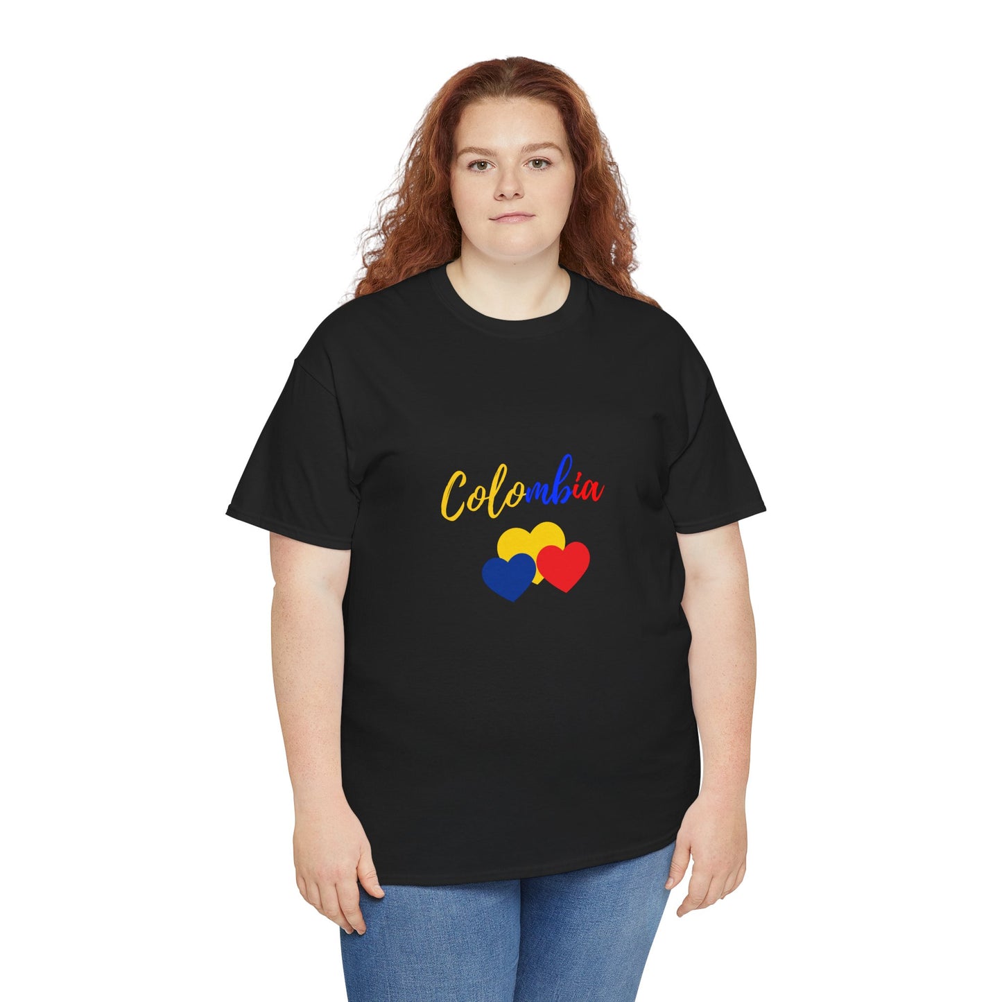 Colombia Love Heart Unisex Tee, Casual Tee, Travel Shirt, Gift for Colombians, Pride Apparel, Summer Fashion
