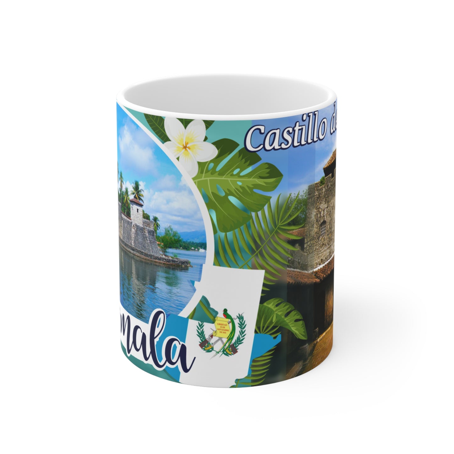 Guatemala-Themed 11oz Mug, Tropical Coffee Cup, Souvenir Drinkware, Travel Gift, Nature Lover's Present, Taza Guatemala
