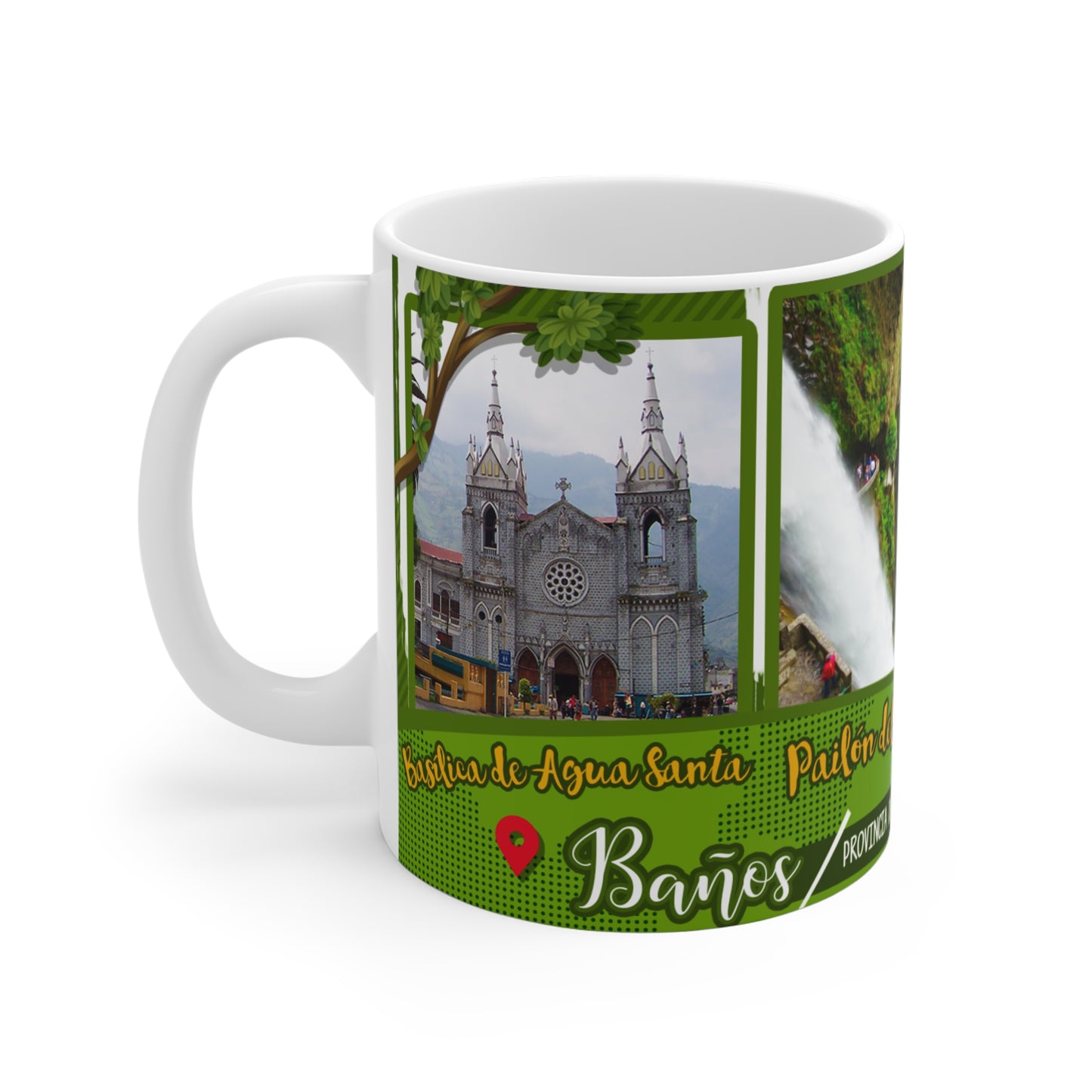 Travel Memories Mug, Scenic Coffee Cup, Nature Lover Gift, Adventure-themed Drinkware, Unique Souvenir for Travelers, Taza Ecuador