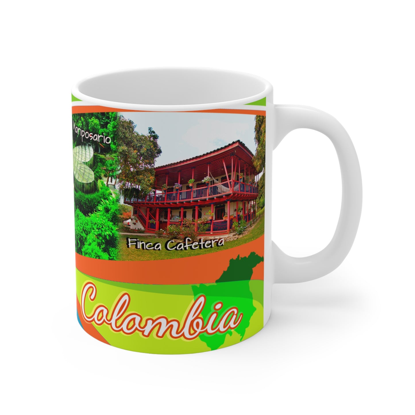 Andina Region Travel Mug, Coffee Lover Gift, Adventure Mug, Retro Souvenir Drinkware, Nature Lover's Cup, Colombia Mug