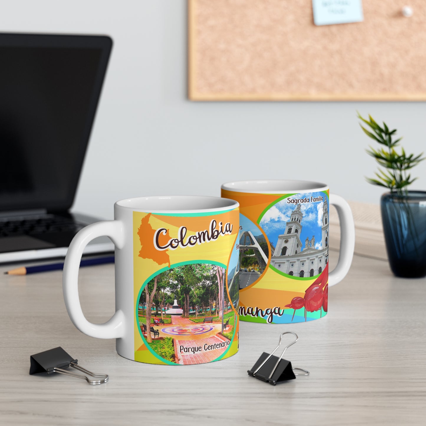 Bucaramanga Travel Mug, Colombian Souvenir Cup, Coffee Lover Gift, Colorful Scenic Mug, Personalized Travel Keepsake