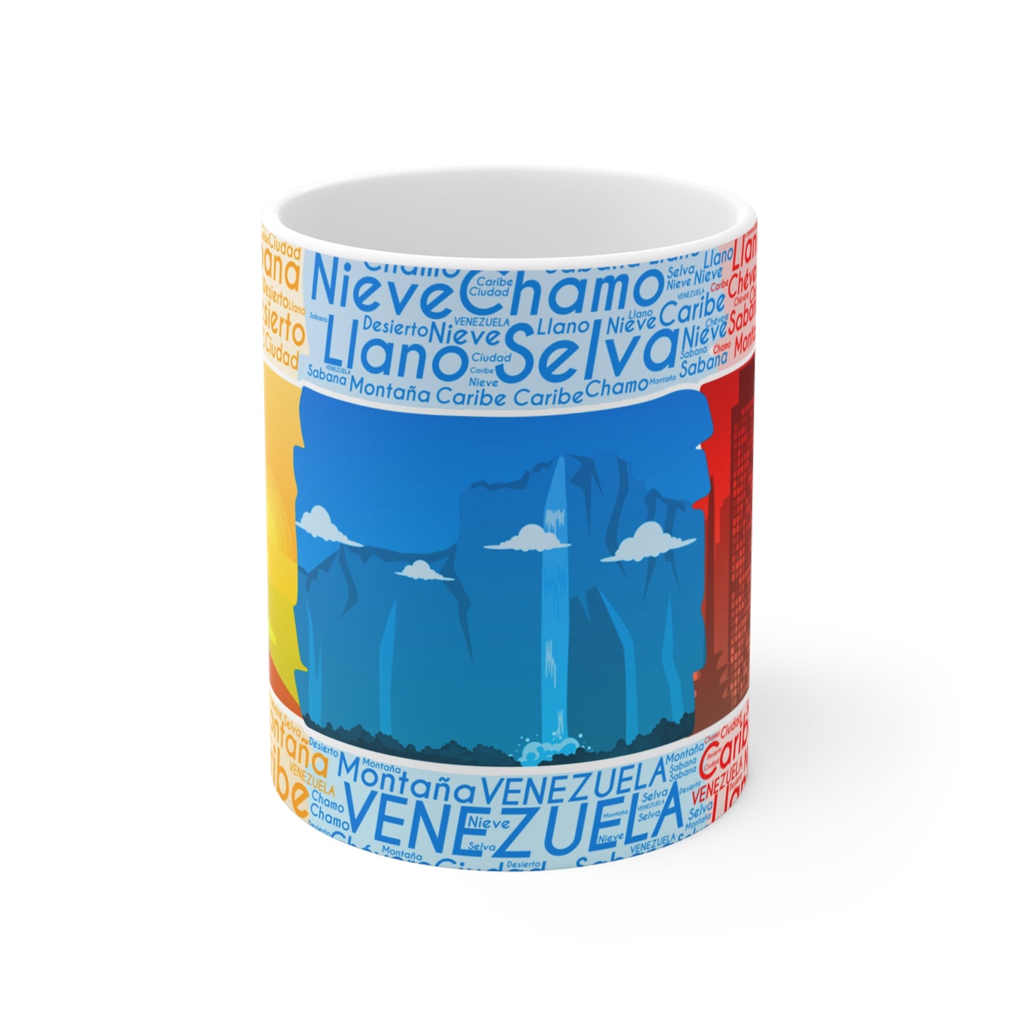 Venezuela-Inspired Travel Mug, Colorful Souvenir Cup, Adventure Drinkware, Unique Gift, Wanderlust Coffee Mug, Taza Venezuela