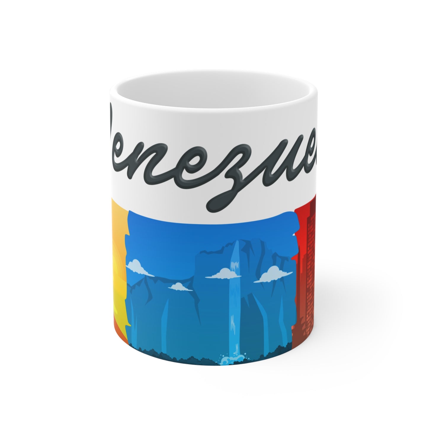 Vibrant Venezuela Mug, Travel Gifts, Coffee Cup, Souvenir Drinkware, Colorful Nature Design, Perfect for Travelers, Taza Venezuela