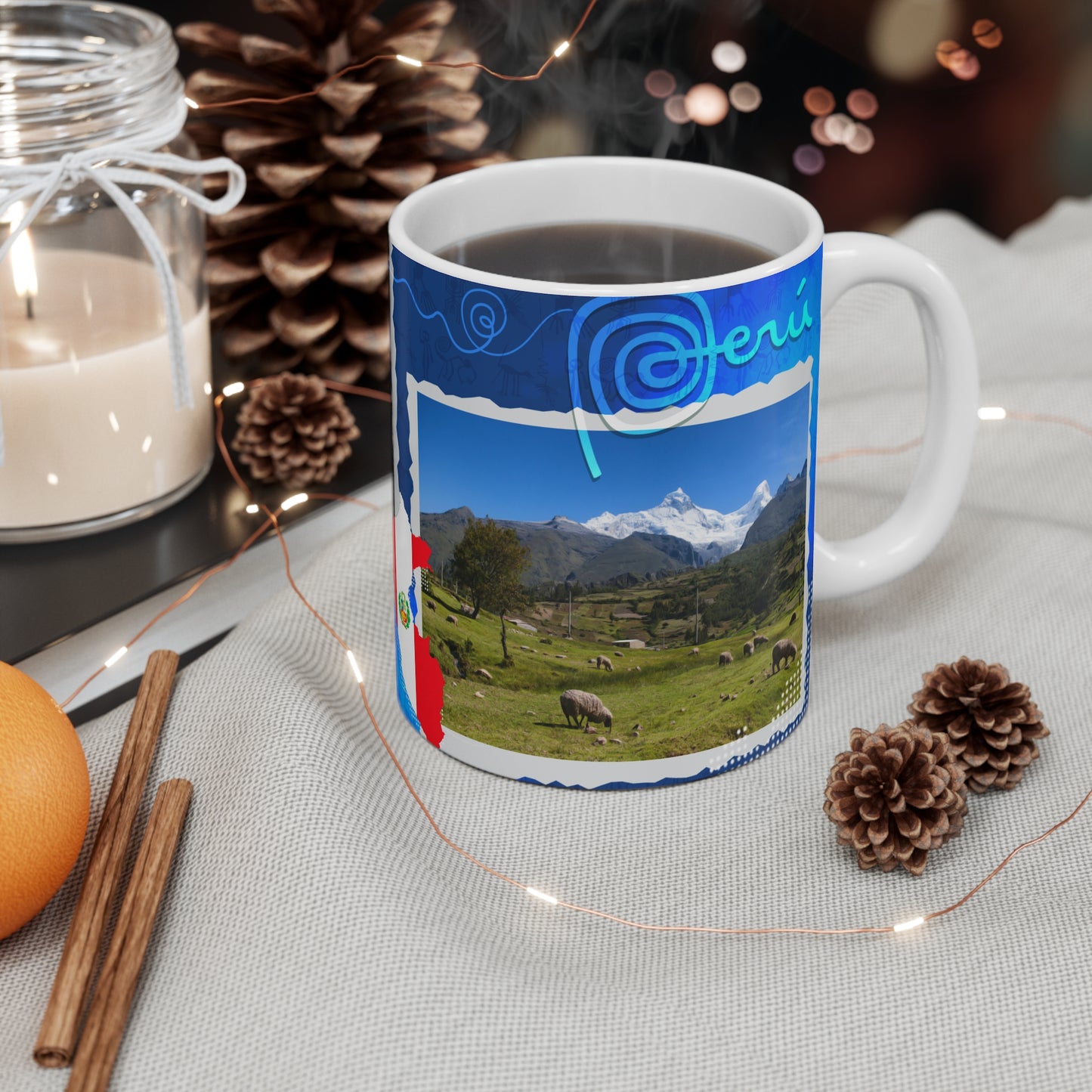 Stunning Huascarán National Park Mug, Perfect for Nature Lovers, Gifts for Travelers, Scenic Coffee Cup, Eco-Friendly Kitchenware, Taza Perú