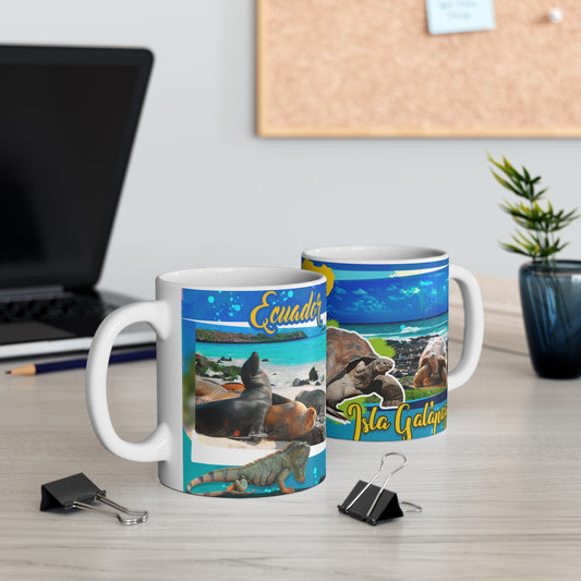 Ecuador Coastline Mug - Tropical Vibe, Perfect for Gifts, Travelers, Beach Lovers, Unique Souvenir, Cozy Coffee Moments, Taza Ecuador