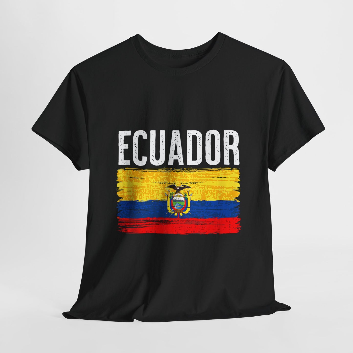 Ecuador Flag Unisex Cotton Tee | Casual Wear, Travel Souvenir, Gifts for Him, Gifts for Her, Summer Tee