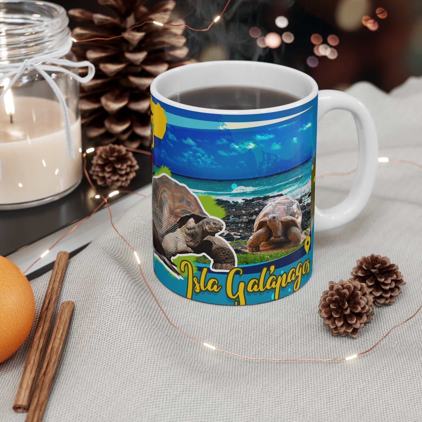 Ecuador Coastline Mug - Tropical Vibe, Perfect for Gifts, Travelers, Beach Lovers, Unique Souvenir, Cozy Coffee Moments, Taza Ecuador