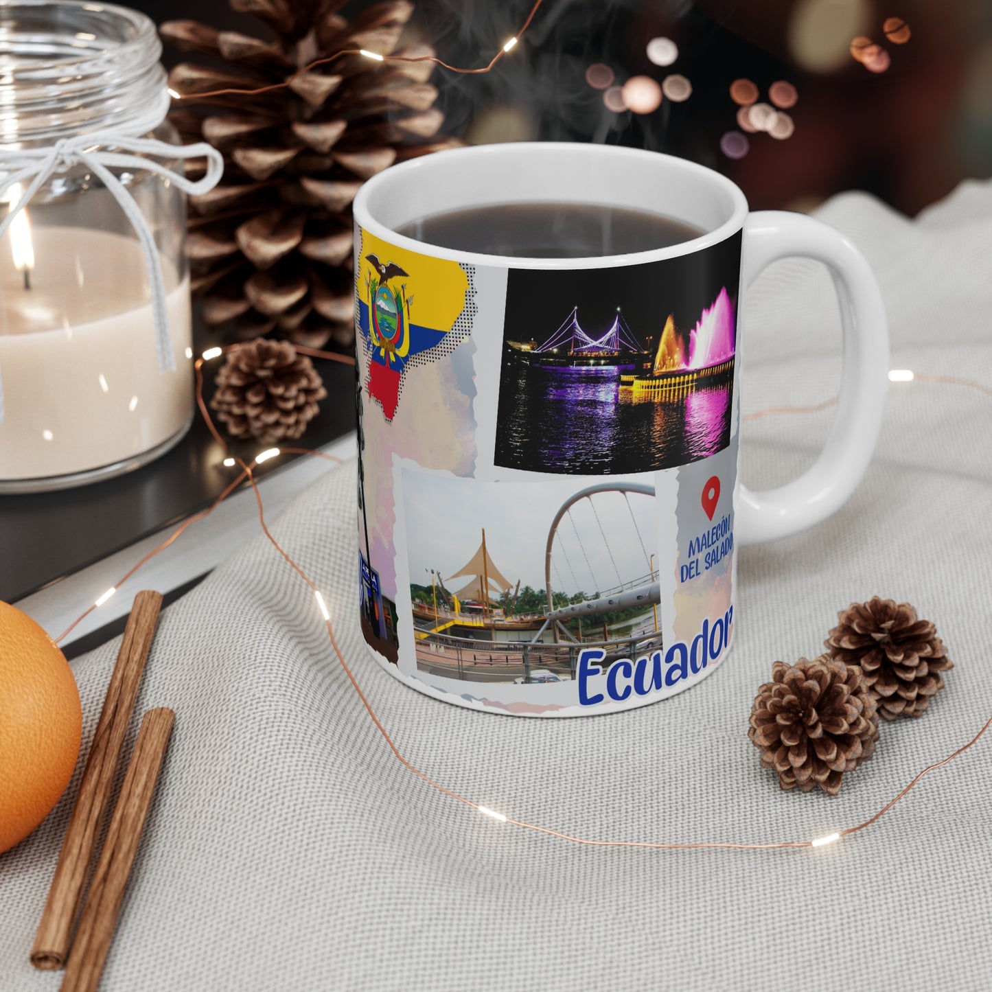 Guayaquil 11oz Mug, Travel Souvenir, Coffee Lover Gift, Ecuador Mug, Cityscape Drinkware, Fun Travel Keepsake, Taza Ecuador