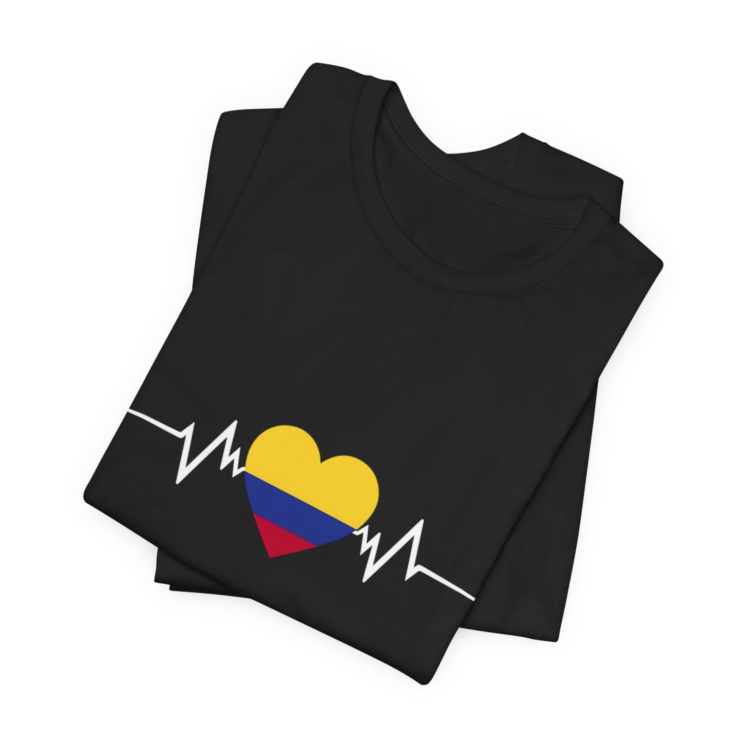 Colombian Heartbeat Tee - Unisex Jersey Short Sleeve T-Shirt, Casual Wear, Gift for Music Lovers, Heartbeat Design, Travel Apparel, [...]