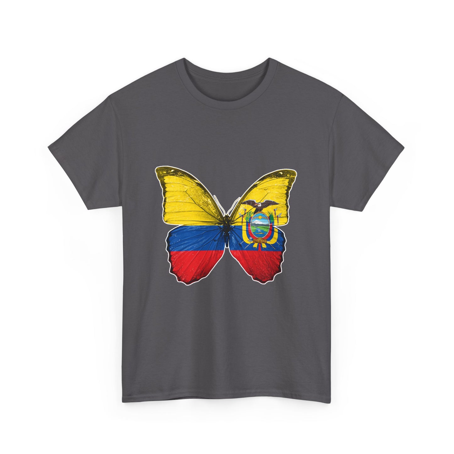 Ecuador Butterfly Tee, Unisex Cotton Shirt, Eco-Friendly Gift, Travel Souvenir, Nature Lover Apparel, Festival Wear, Spring Fashion