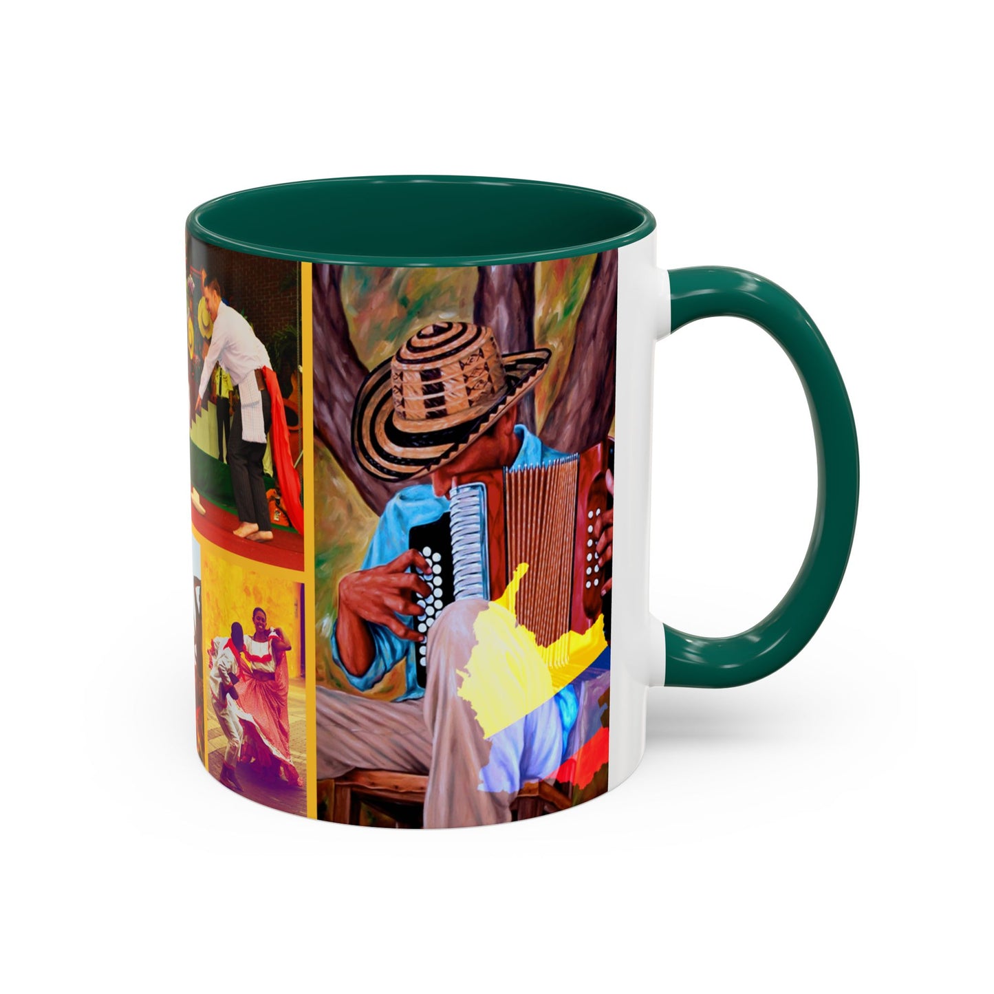 Colorful Colombian Art Mugs, Coffee Cup, Unique Gift, Vibrant Design, Home Decor, Cultural Celebrations