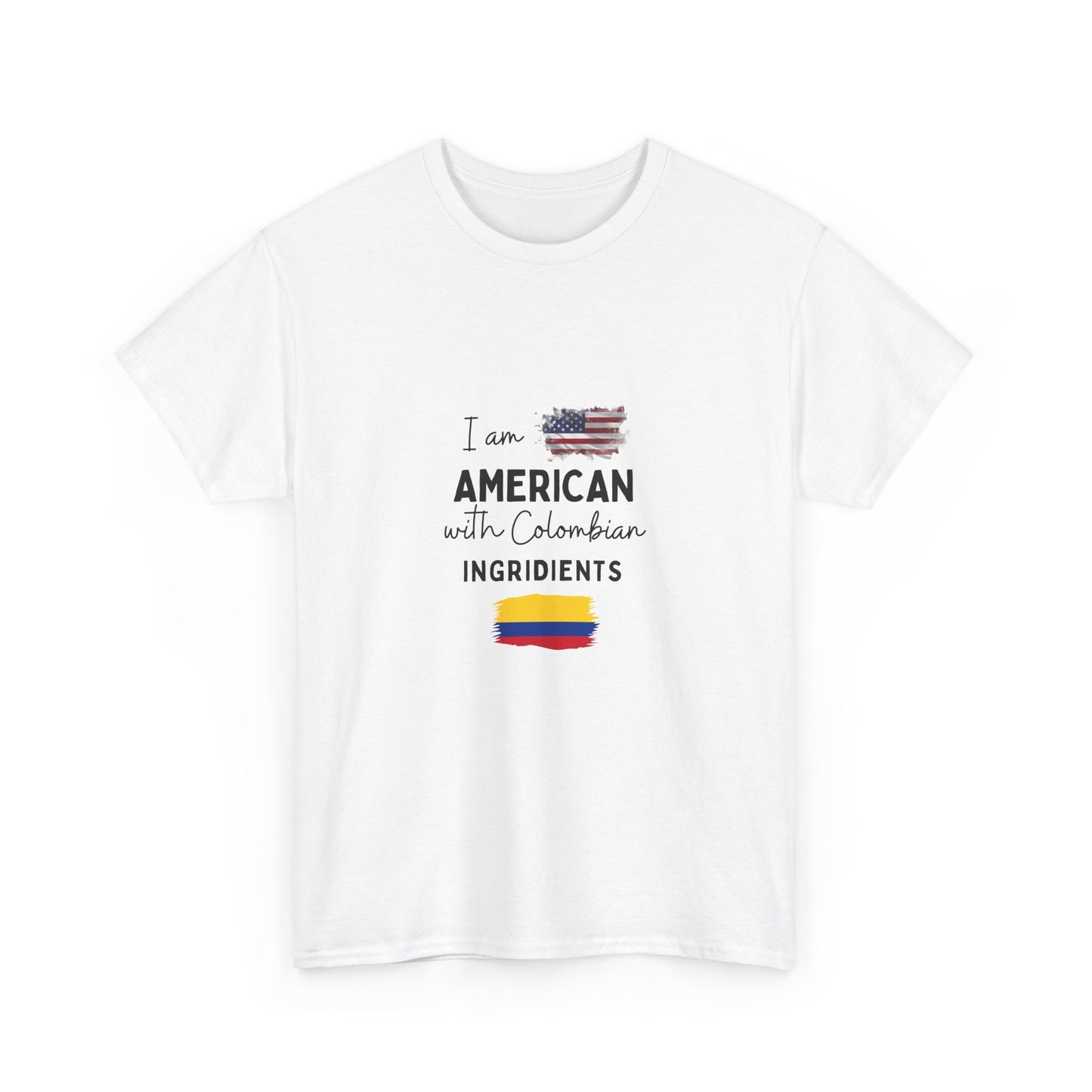 Patriotic Heritage Tee, Cultural Identity Shirt, American Colombian Pride T-Shirt, Unique Gift for Holidays, Everyday Wear
