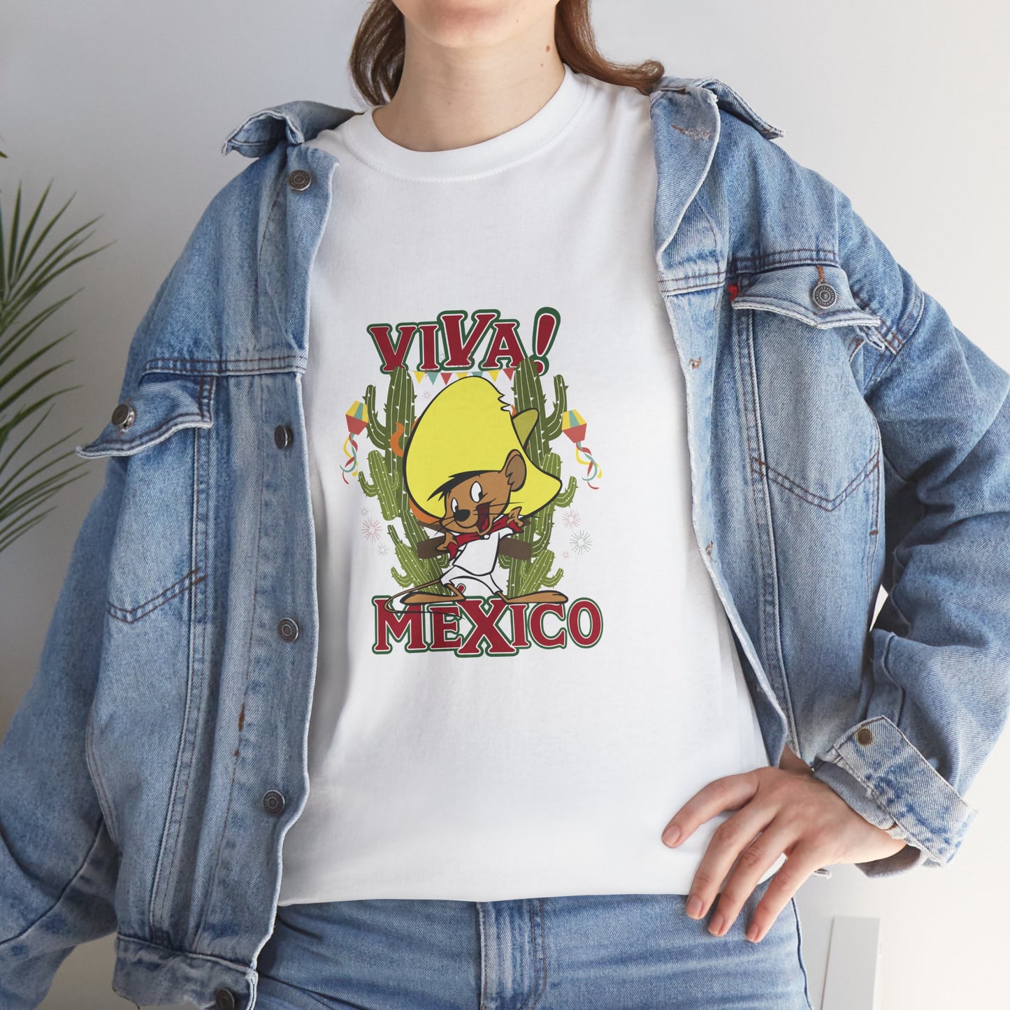 Viva Mexico Tee, Unisex Cotton Shirt, Festival Wear, Gift for Travel Lovers, Summer Party Top, Cactus Graphic Tee