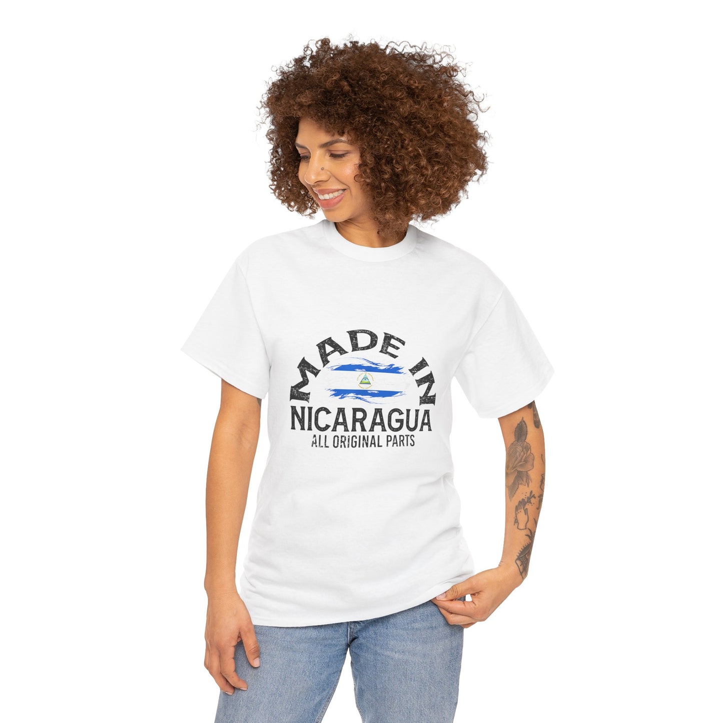 Made in Nicaragua Unisex Heavy Cotton Tee | Vintage Graphic T-Shirt, Travel Souvenir, Casual Wear, Gift for Travelers, Summer Apparel
