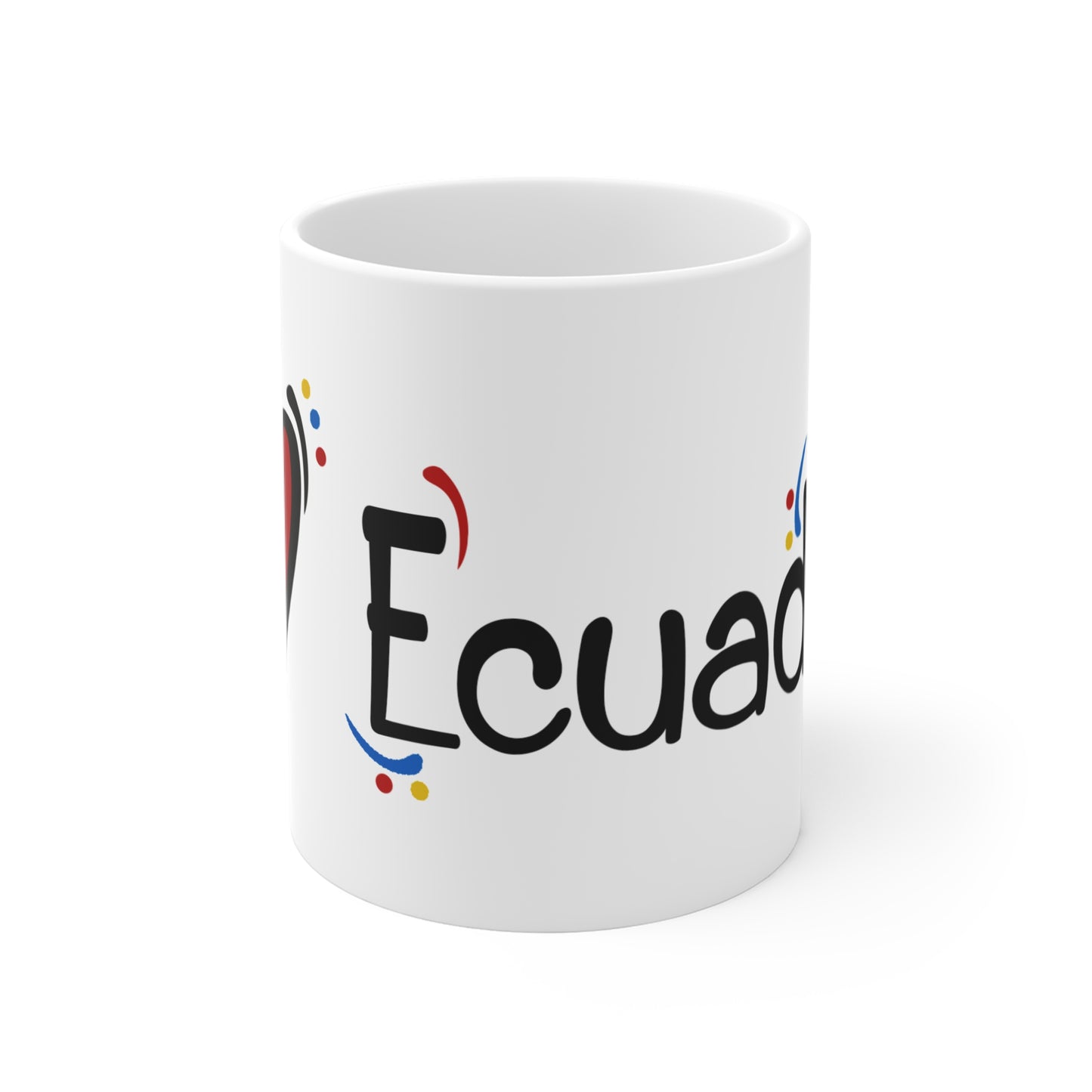 Ecuador Love Mug - 11oz, Travel Gift, Souvenir Cup, Coffee Lover's Item, Unique Gift for Her, Ecuadorian Pride, Taza Ecuador