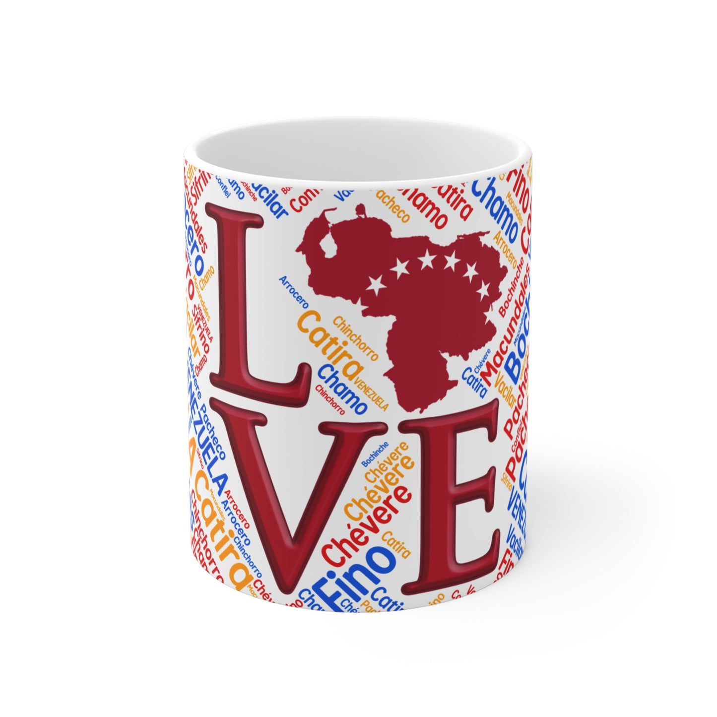Love Mug 11oz - Celebrate Culture, Great for Gifts, Home Decor, Coffee Lovers, Unique Coffee Cup, Taza Venezuela