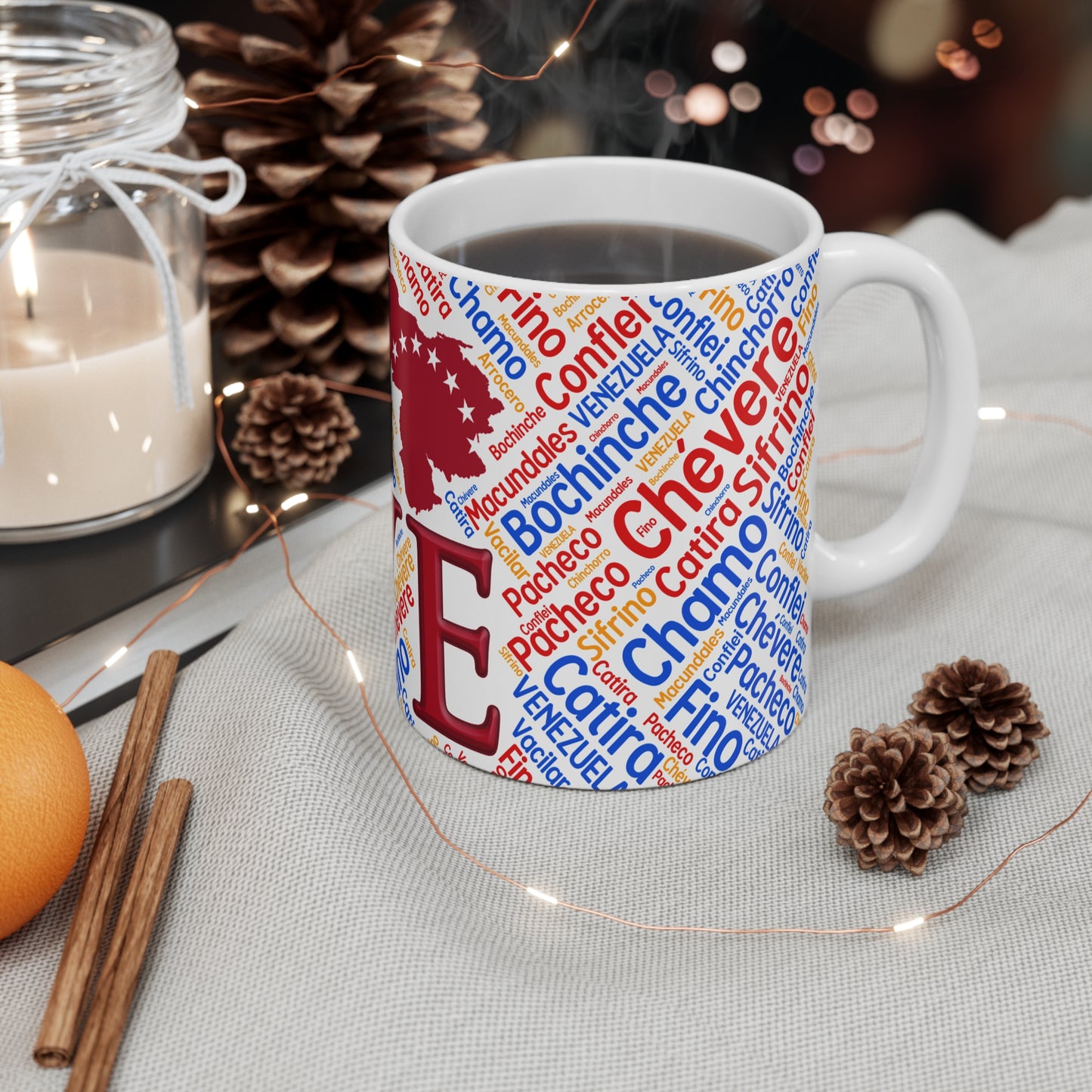 Love Mug 11oz - Celebrate Culture, Great for Gifts, Home Decor, Coffee Lovers, Unique Coffee Cup, Taza Venezuela