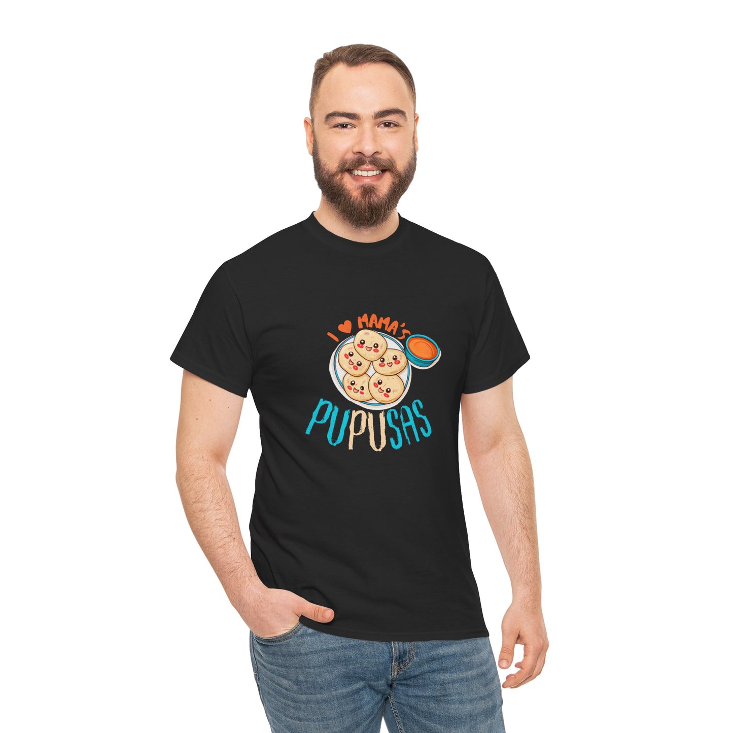Pupusas Love Tee, Foodie Shirt, Gift for Food Lovers, Casual Wear, Kitchen Humor Tee, T-Shirt for Pupusa Fans