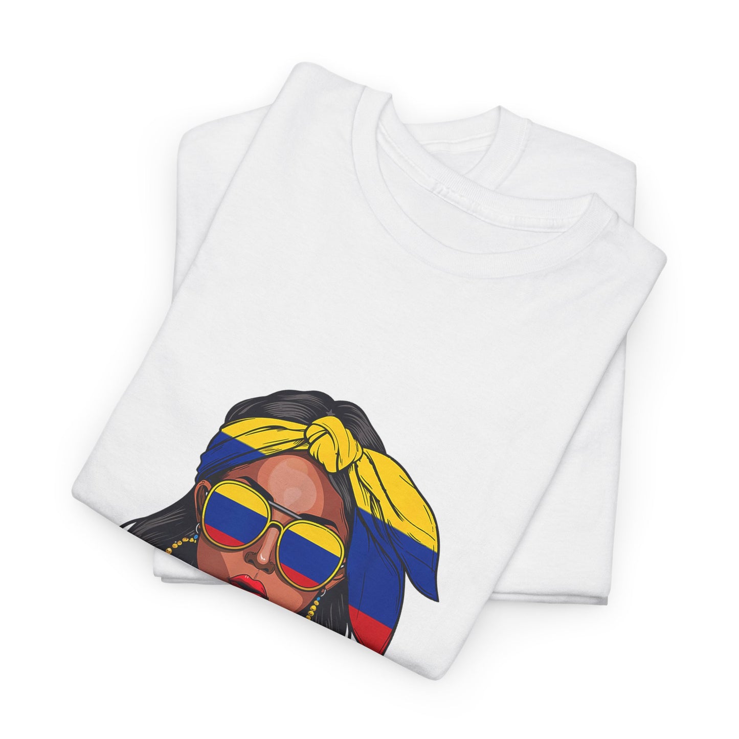 Colombian Girl Design Tee, Camiseta Colombian Girl, T-shirt Colombian, Moda Colombiana