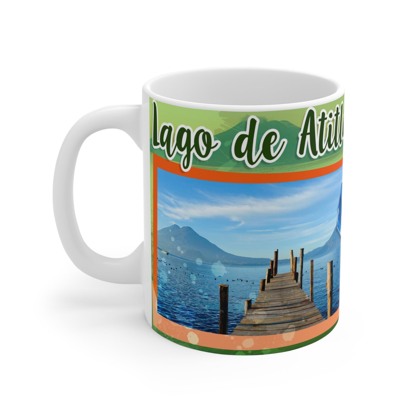 Atitlán Lake Mug, Guatemalan Coffee Cup, Travel Souvenir, Nature Lover Gift, Lake Atitlán Decor, Scenic Drinkware, Taza Guatemala