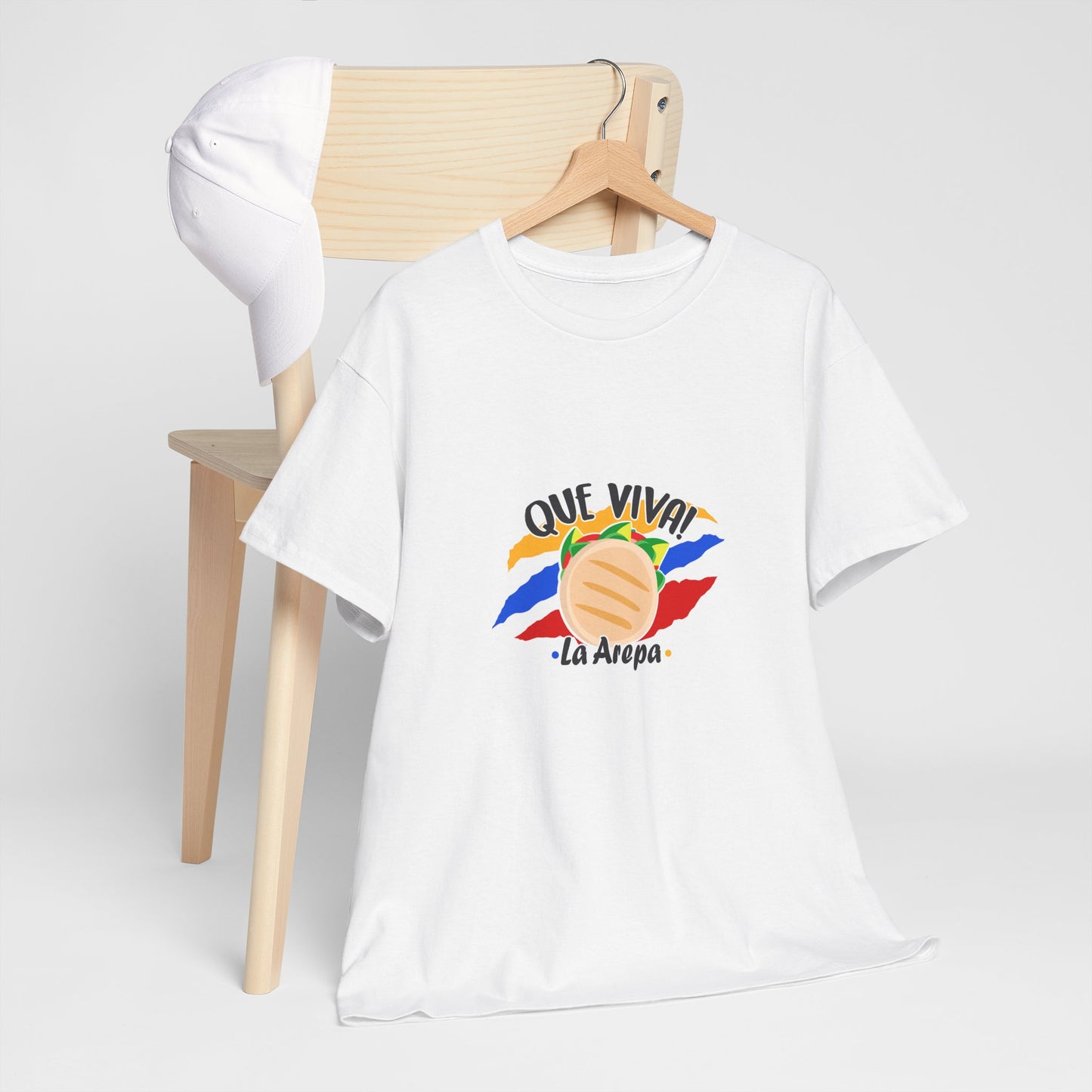 Vibrant Celebration Tee, La Arepa venezolana, Unisex Cotton T-Shirt, Gift for Sports Fans, Casual Everyday Wear, Summer Venezuela T-shirt