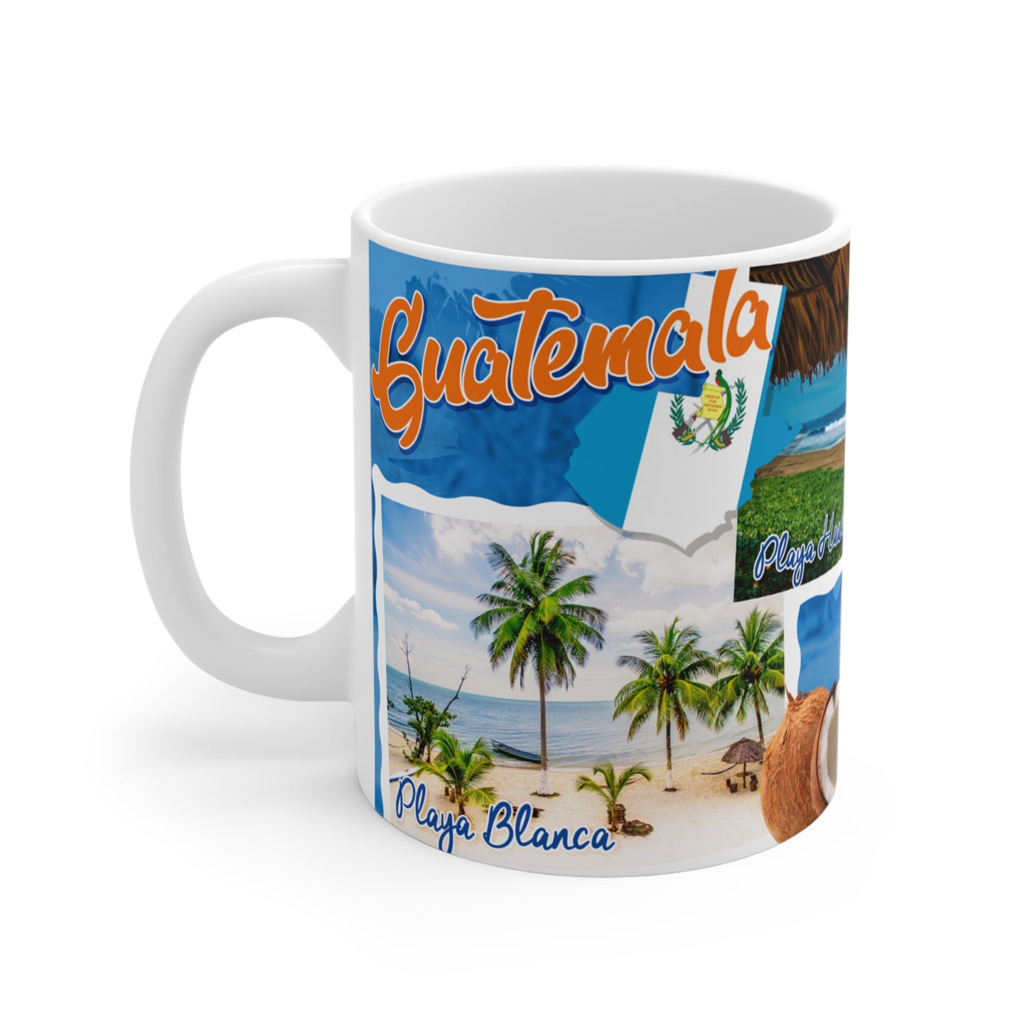 Tropical Paradise Mug, Beach Lover Gift, Vacation Souvenir, Travel Coffee Cup, Summer Decor, Relaxing Day Mug, Taza Guatemala