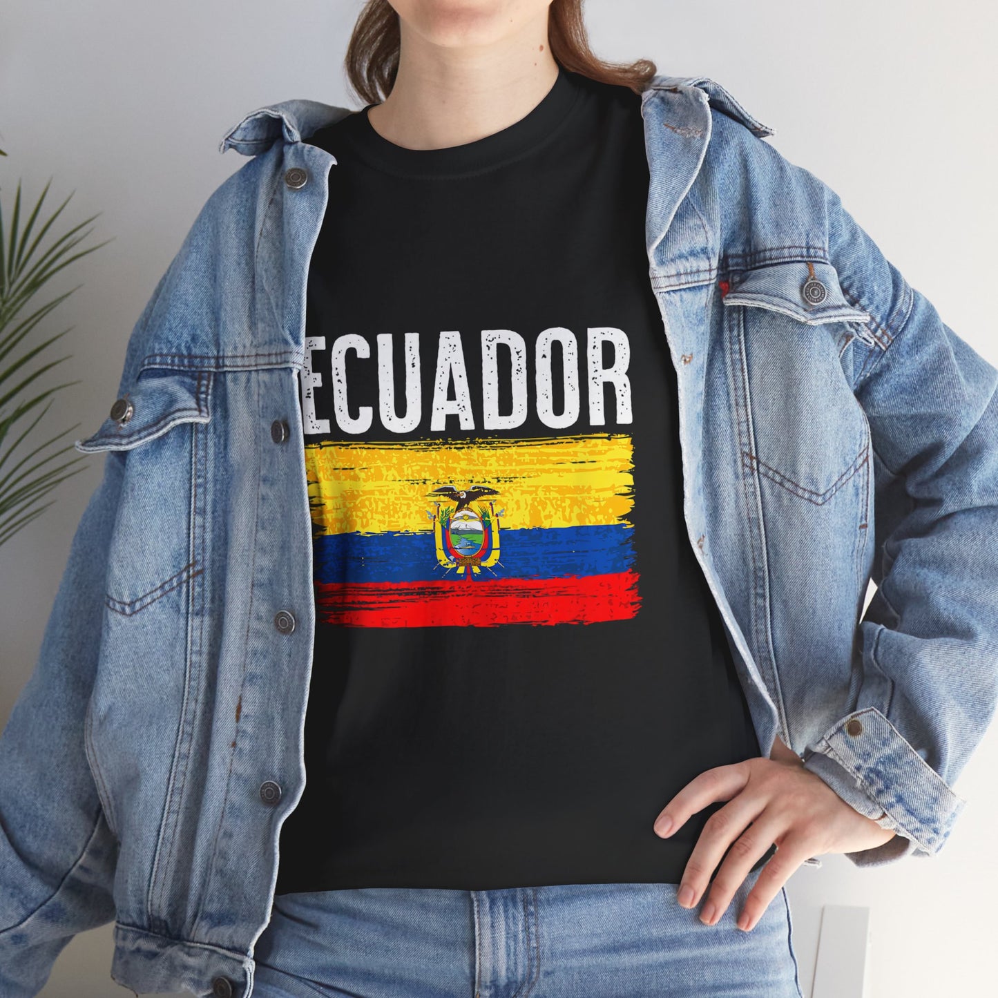 Ecuador Flag Unisex Cotton Tee | Casual Wear, Travel Souvenir, Gifts for Him, Gifts for Her, Summer Tee