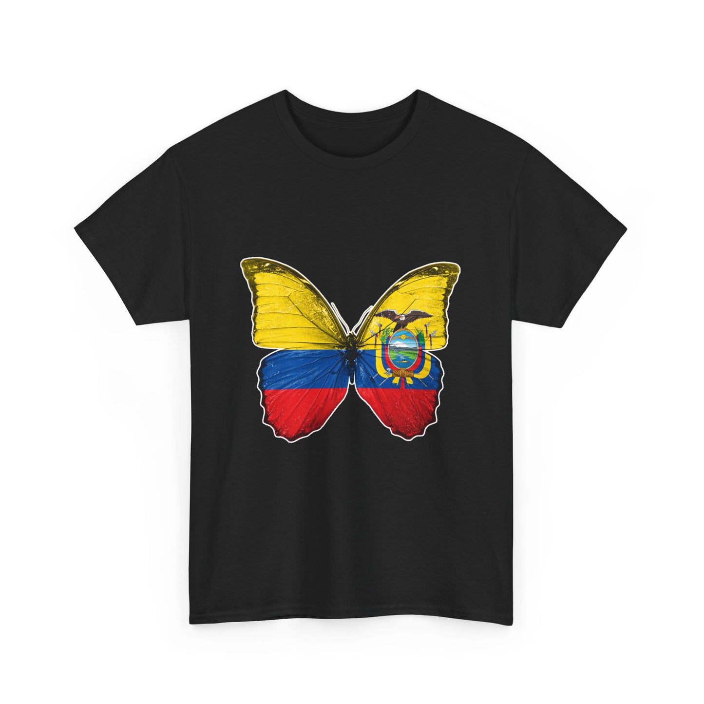 Ecuador Butterfly Tee, Unisex Cotton Shirt, Eco-Friendly Gift, Travel Souvenir, Nature Lover Apparel, Festival Wear, Spring Fashion
