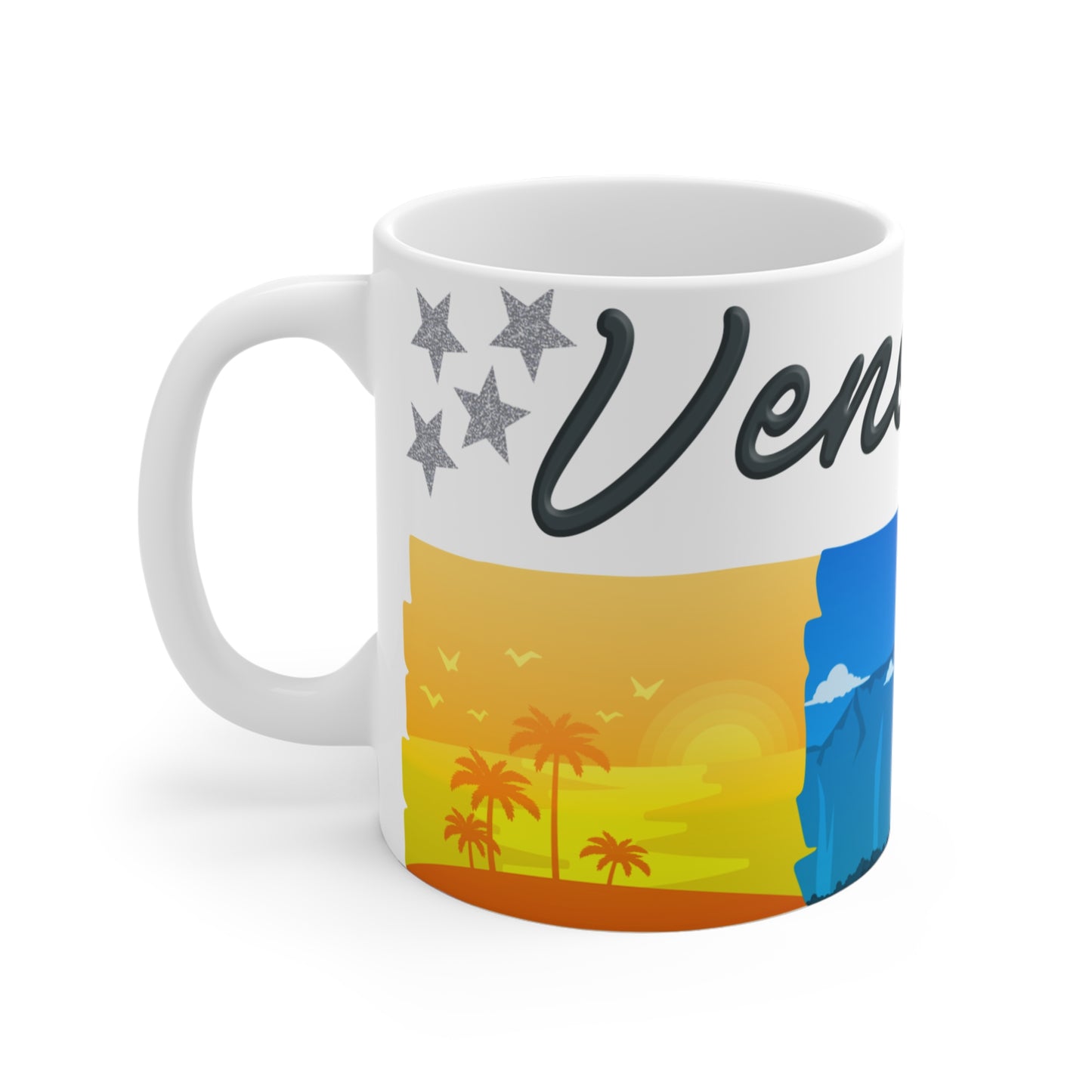 Vibrant Venezuela Mug, Travel Gifts, Coffee Cup, Souvenir Drinkware, Colorful Nature Design, Perfect for Travelers, Taza Venezuela