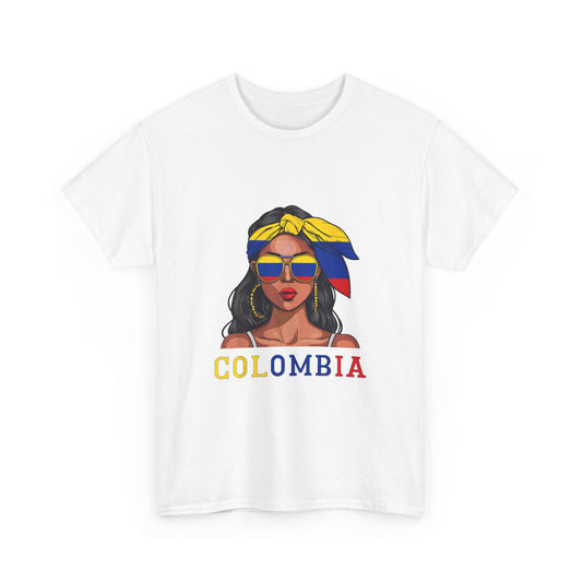 Colombian Girl Design Tee, Camiseta Colombian Girl, T-shirt Colombian, Moda Colombiana