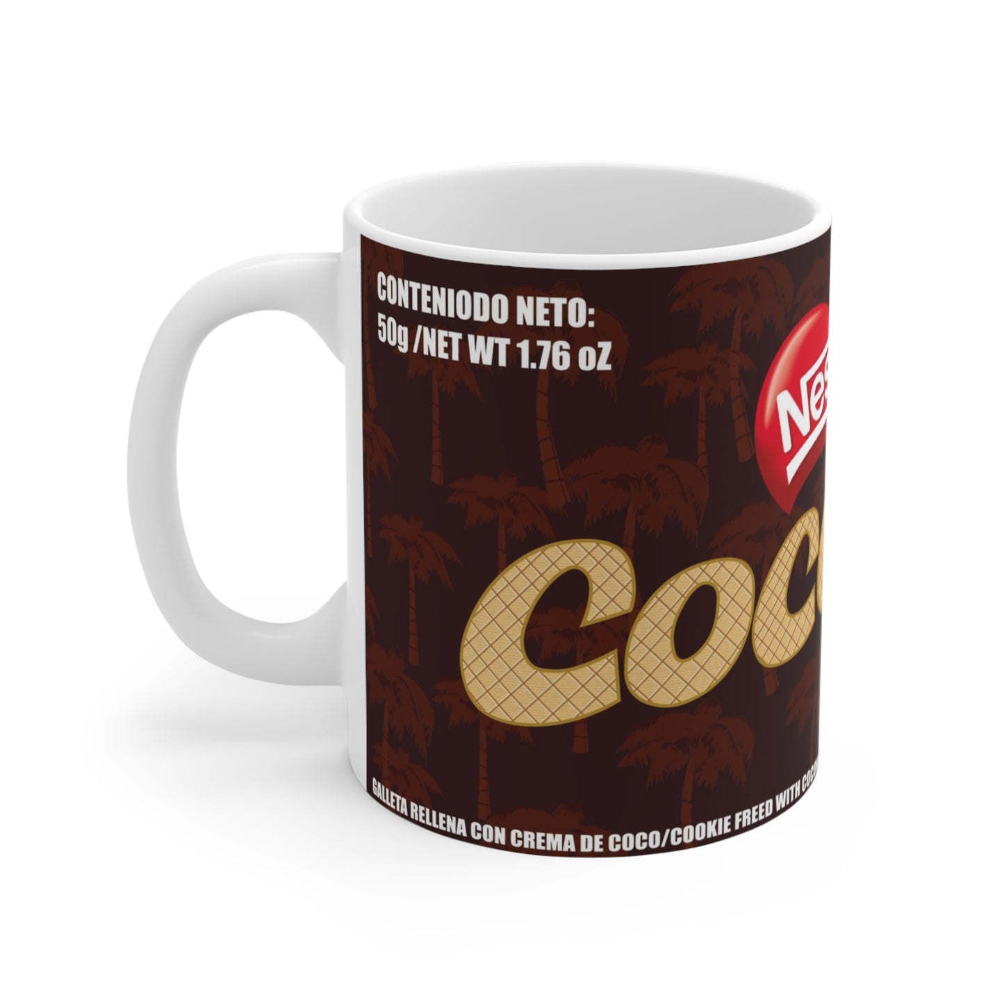 Chocolate Coconut Mug, Coffee Cup, Gift for Coffee Lovers, Nestlé Themed Mug, Tropical Vibes Mug, Cute Kitchen Decor, Cocosette