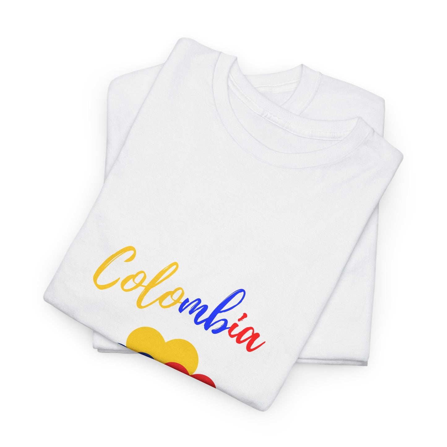 Colombia Love Heart Unisex Tee, Casual Tee, Travel Shirt, Gift for Colombians, Pride Apparel, Summer Fashion
