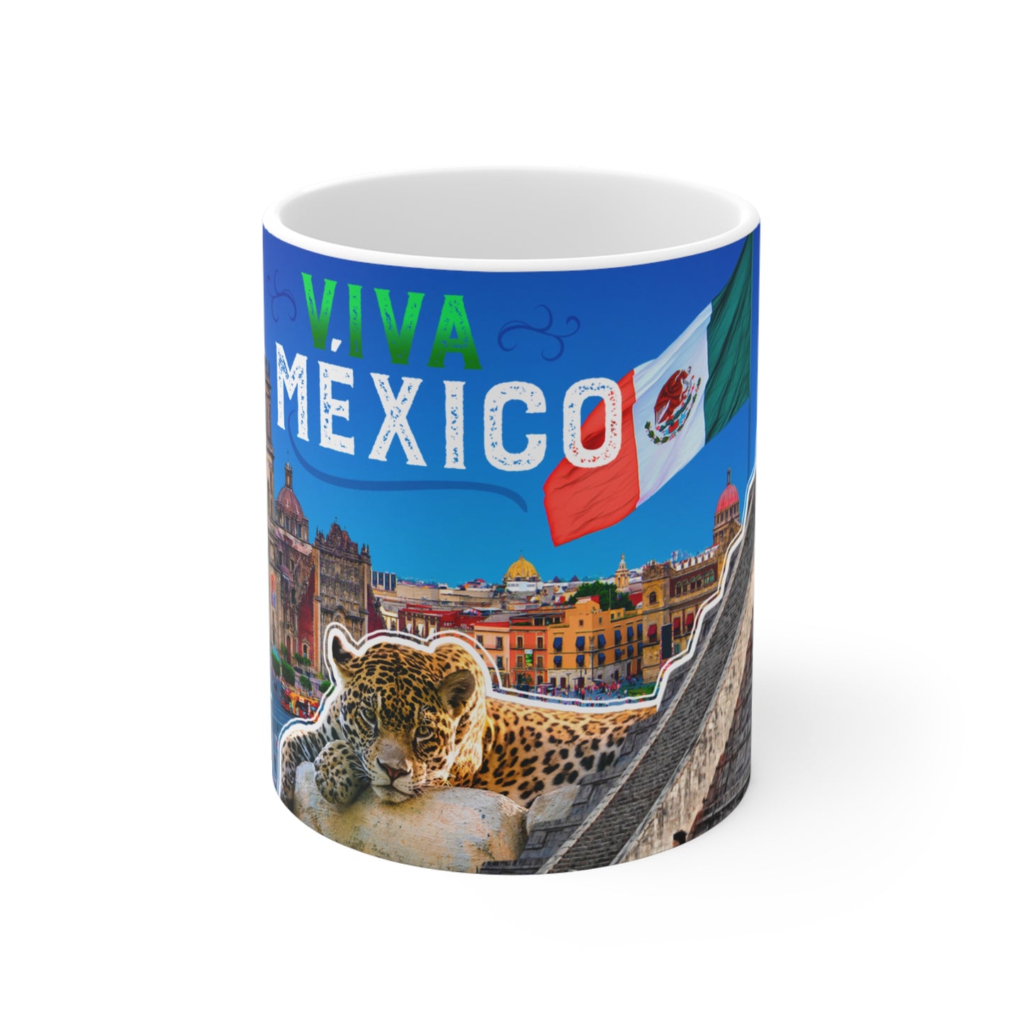 Viva Mexico Mug, 11oz Coffee Cup, Mexican Souvenir, Gift for Travelers, Culture Lover's Drinkware, Taza Mexico