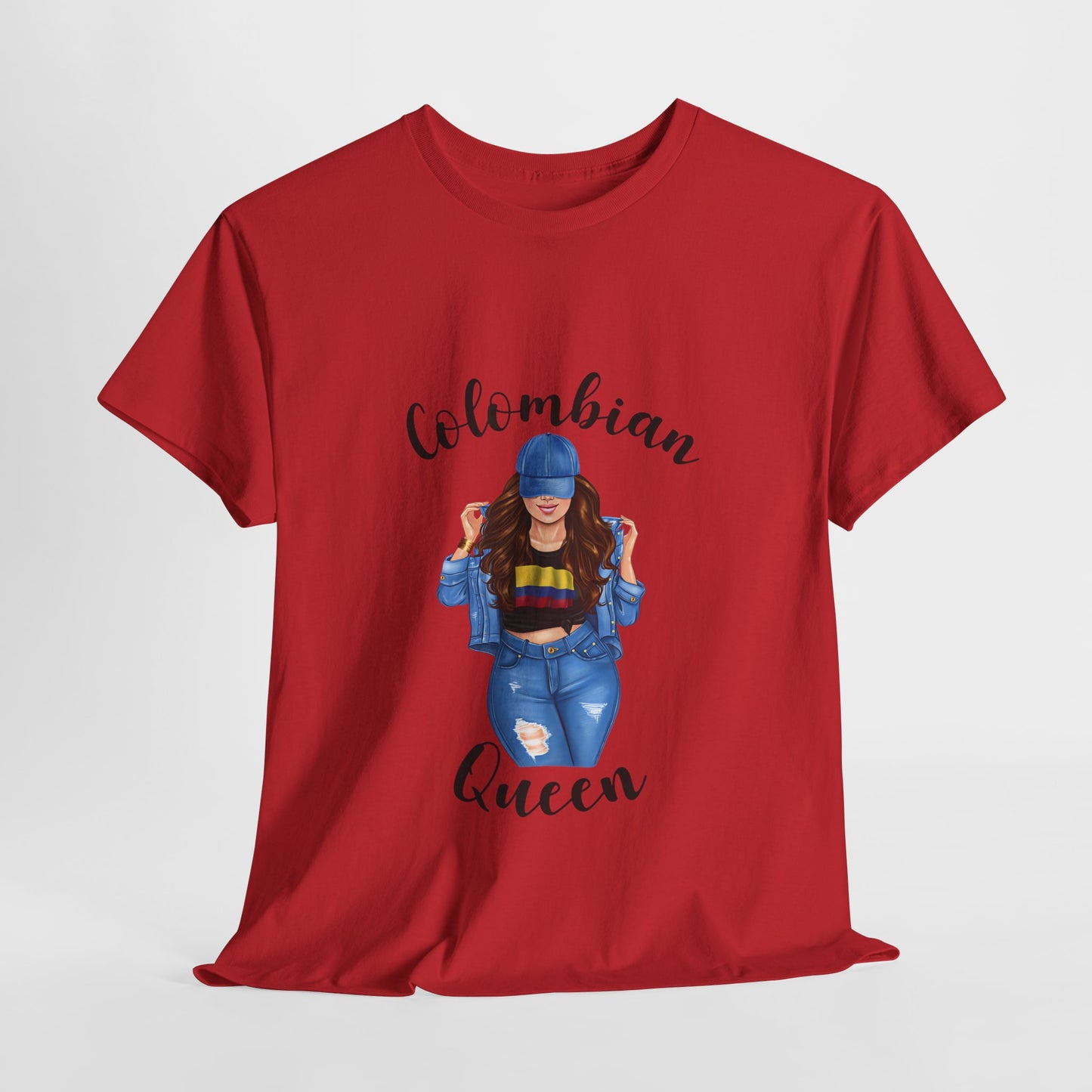 Colombian Girl Design Tee, Camiseta Colombian Girl, T-shirt Colombian, Moda Colombiana