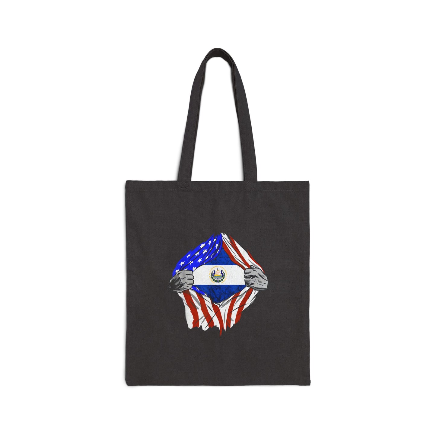Patriotic Cotton Canvas Tote Bag | Eco-Friendly, Reusable Shopping Bag | Perfect for Independence Day, Gifts, School, Travel, Bolso el Salvador