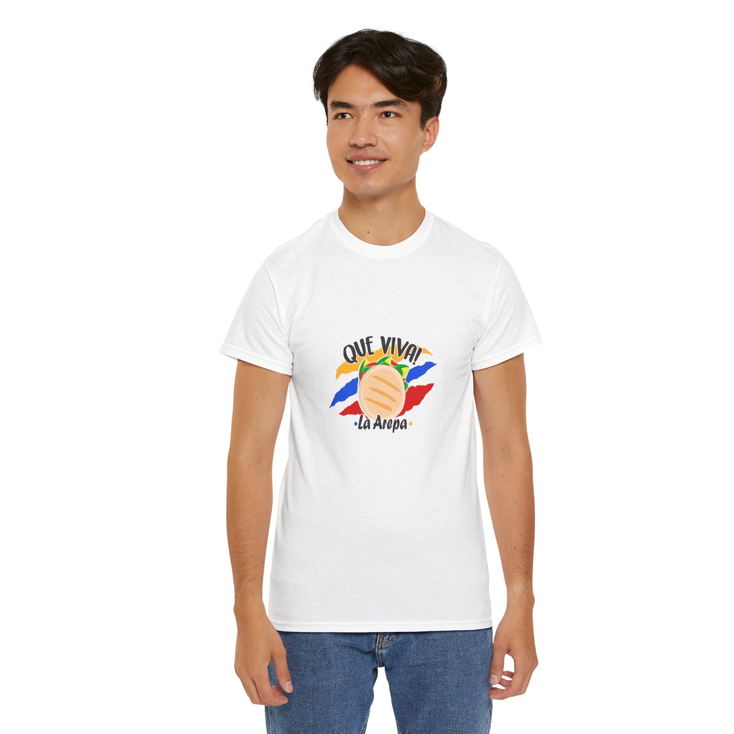 Vibrant Celebration Tee, La Arepa venezolana, Unisex Cotton T-Shirt, Gift for Sports Fans, Casual Everyday Wear, Summer Venezuela T-shirt