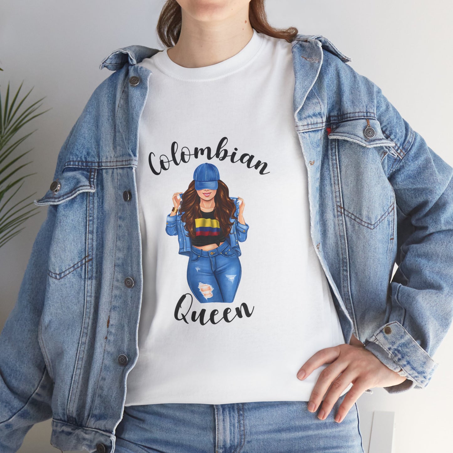 Colombian Girl Design Tee, Camiseta Colombian Girl, T-shirt Colombian, Moda Colombiana