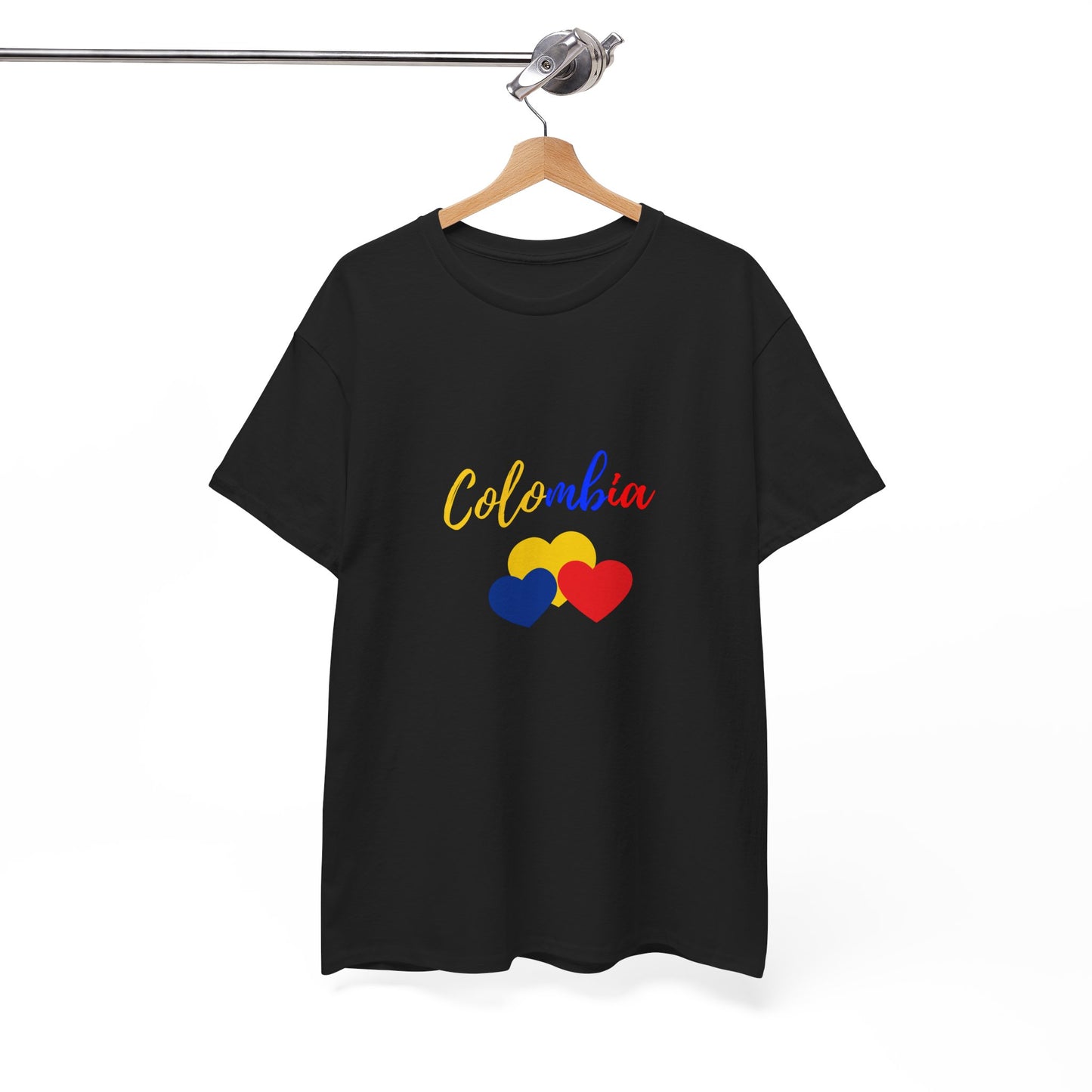 Colombia Love Heart Unisex Tee, Casual Tee, Travel Shirt, Gift for Colombians, Pride Apparel, Summer Fashion