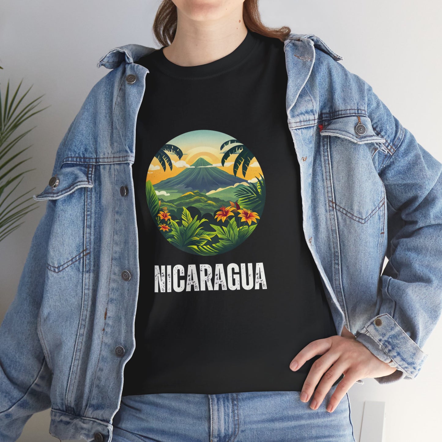 Nicaragua Tropical Landscape Tee, Casual Wear, Travel Souvenir, Nature Lover Gift, Summer Outfit, Graphic T-Shirt