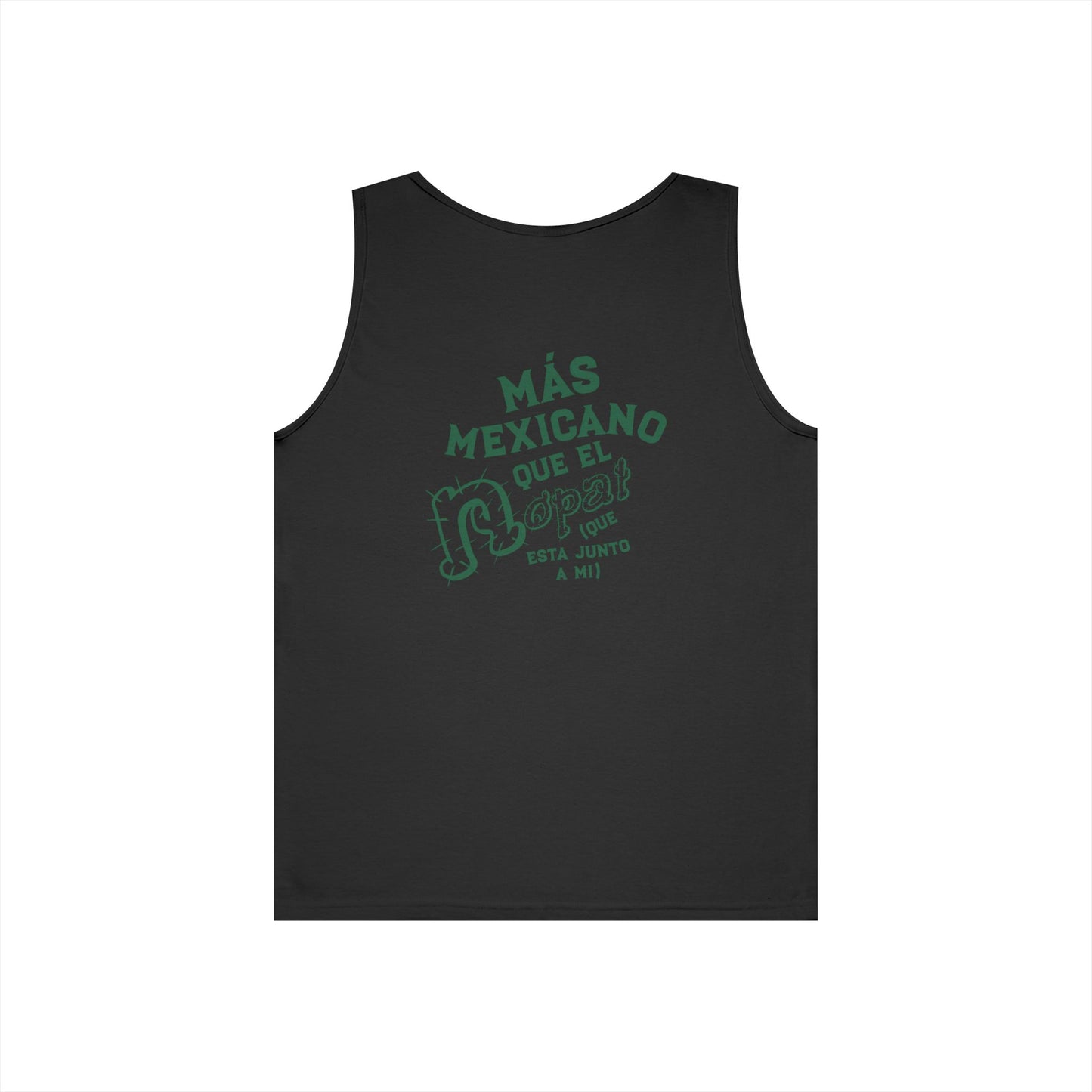 Unisex Heavy Cotton Tank Top - Más Mexicano, Fun Casual Wear, Summer Essentials, Cool Gift for Friends, Statement Tee